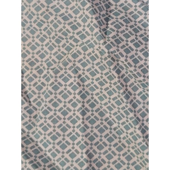 1930s 40s Flour Sack Bib Kitchen Apron Ruffled Collar Pocket Ties Green Vtg - Picture 6 of 7